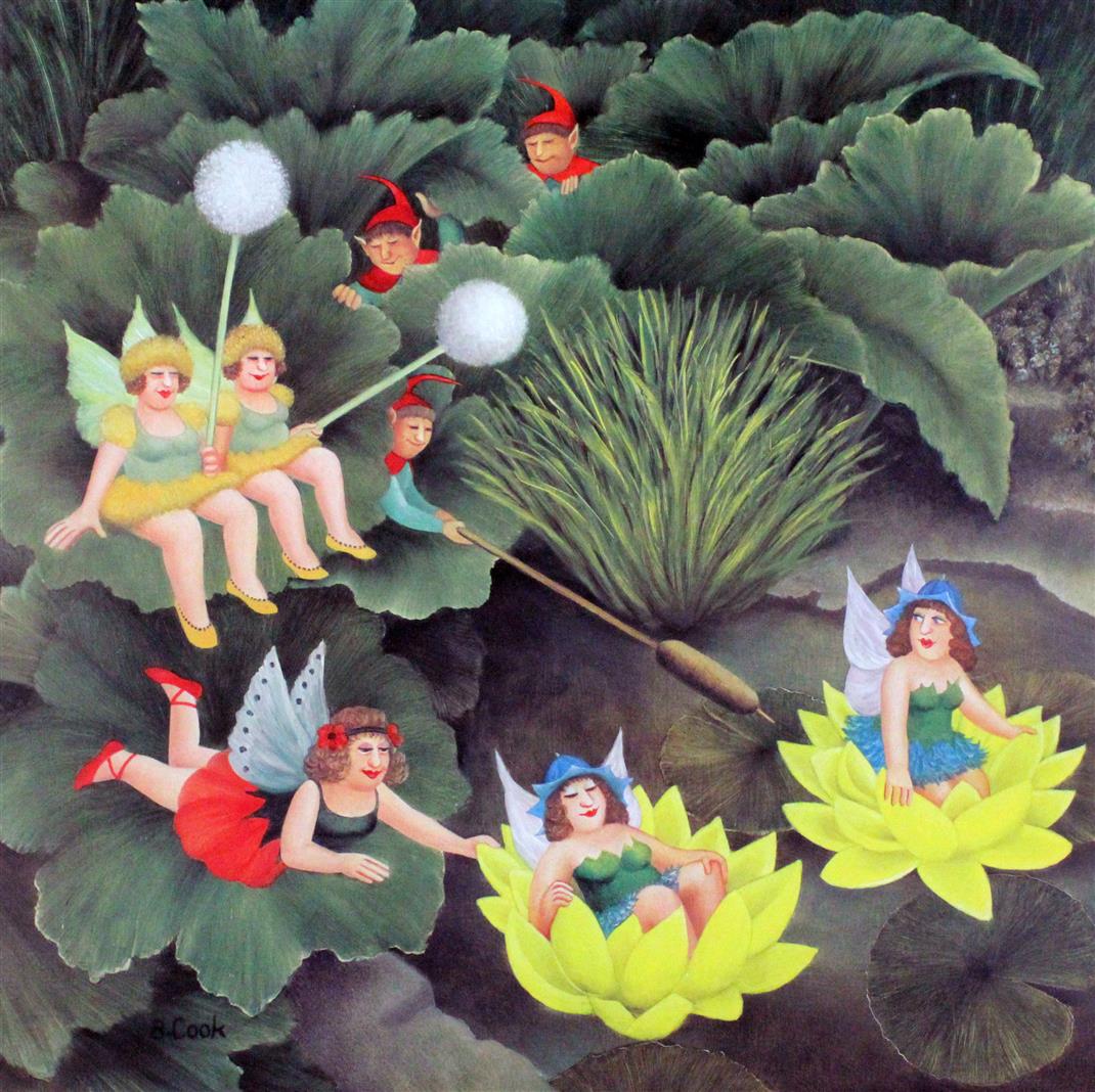 Beryl Cook print Water fairies 16 x 16.5in.